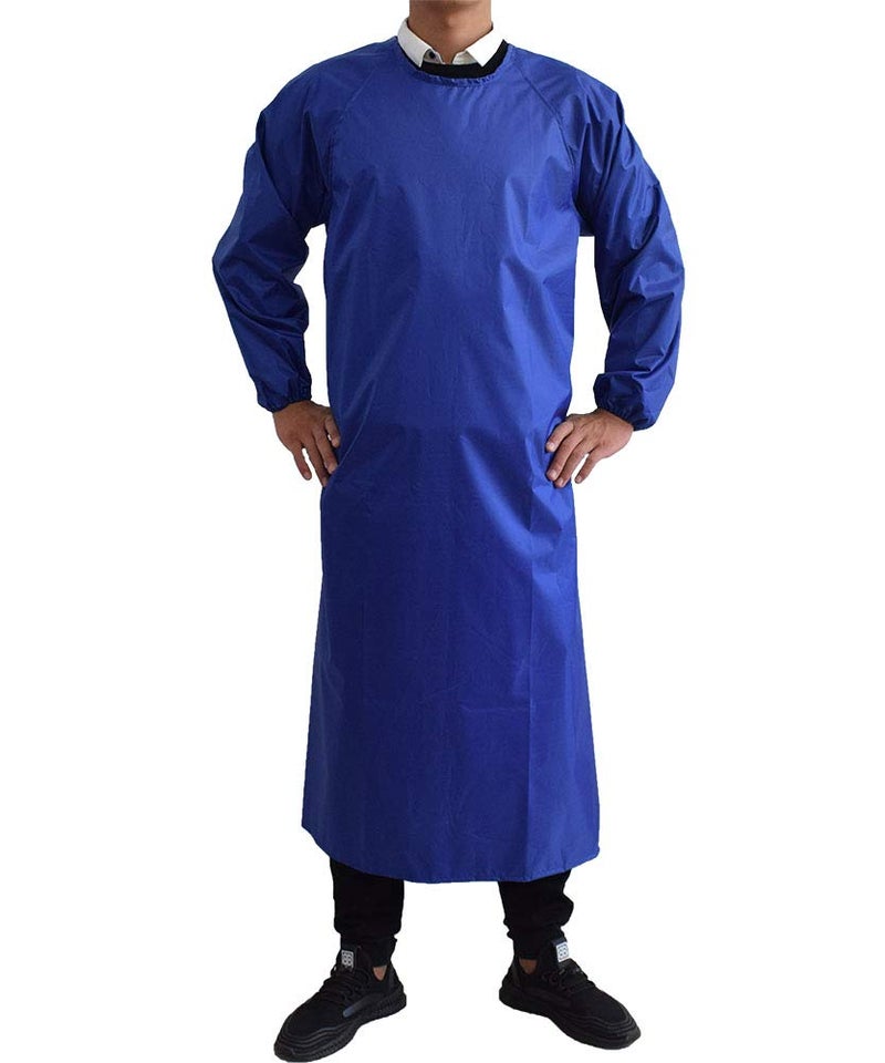 Jaspfct Waterproof Aprons with Long Sleeves, Chemical Resistant Aprons for men MD008Blue - Image 1